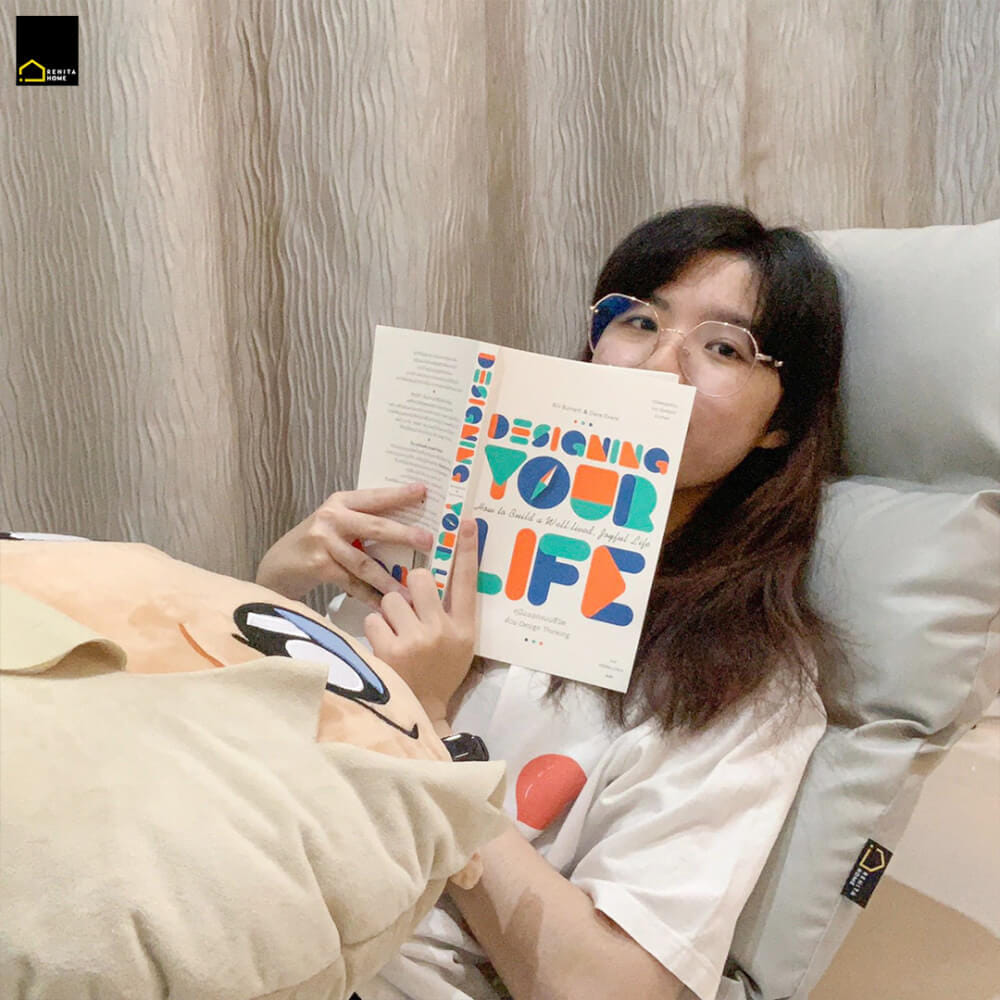 โซฟานั่งพื้นปรับได้ 3 ตำแหน่ง 6 ระดับ RENITA HOME รุ่น RINA PLUS หนัง Premium PU สีแดง 50x140ซม._6